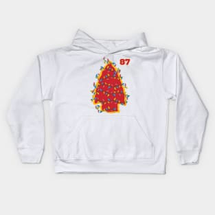 Chiefs Christmas. Kelce 87 Lovers and Fans Kids Hoodie